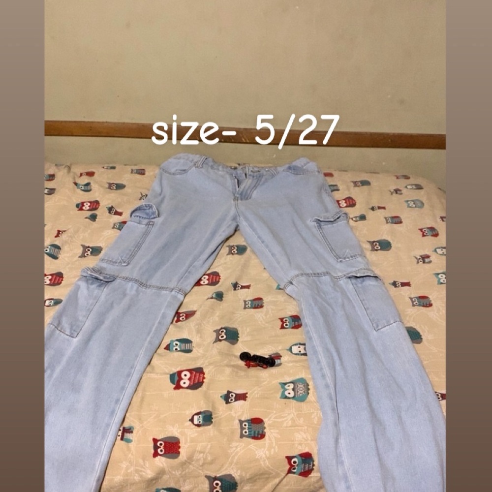 Light Blue Cargo Pants - Picture 1 of 1